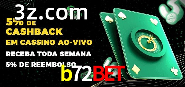 Promoções do cassino ao Vivo b72bet